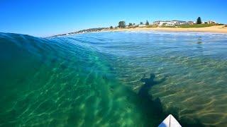 SURFING INSANELY GLASSY WAVES... ALONE!! (RAW POV)