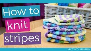 How To Knit Stripes (without weaving in uncountable ends!)