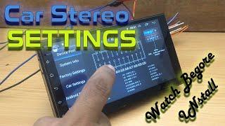 All about Android Car Stereo Settings