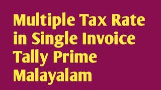 Multiple tax rate in Single Invoice  Tally Prime  Class 29