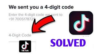 How to fix tiktok 4 digit code not recieved ||verification code not working||