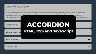Accordion (HTML, CSS and JavaScript)