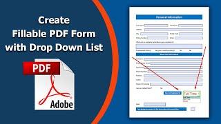 How to make a fillable pdf form with drop down menu using Adobe Acrobat Pro DC