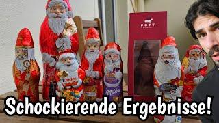 Billig besser als teuer? 8 Schoko Weihnachtsmänner im Blindtest