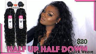 Half Up Half Down $20 Quick Weave ︎Model Model Gardenia hair