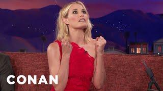 Leslie Bibb Is An Extremely Physical Person | CONAN on TBS