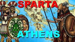 Athens vs Sparta (Peloponnesian War explained in 6 minutes)