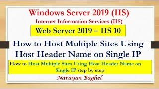 Windows Server 2019 - (IIS) How to Host Multiple Sites Using Host Header Name on Single IP - 15