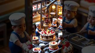 Tiny 3D Cake Factory: Mini Chefs Baking Magic!