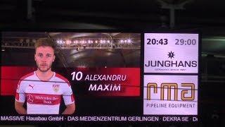 VfB vs. Union - 29. Minute: Freistoß - Maxim = 1:0 (2017 live @ Mercedes-Benz Arena - Stuttgart)