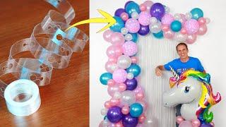 BALLOON GARLAND TUTORIAL  balloon decoration ideas  birthday decoration ideas at home