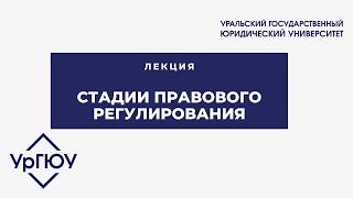 Лекция: стадии правового регулирования