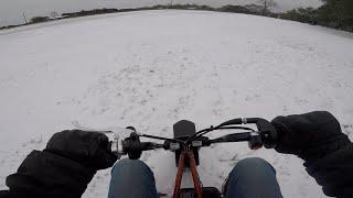 Coleman CC100X Mini Bike In The Snow