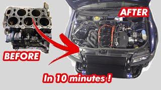 BUILDING A BIG TURBO VR 5 CYLINDER 1000HP ENGINE FOR LIMITED EDITION AUDI IN 10 MINUTES - FLASHBACKS