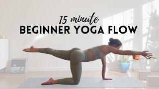 15 Minute Simple Beginner Yoga Flow | Yoga with Suzie