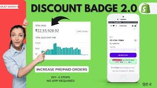 How to Add Discount Badge 2.0 Shopify | Increase Prepaid Orders | Shopify Product Page Customization