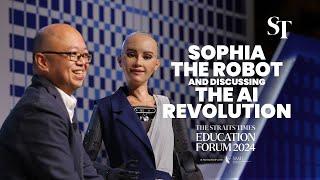 Sophia the Robot and discussing the AI revolution | ST Education Forum 2024 highlights