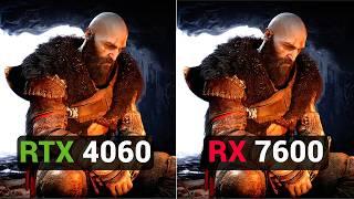 Nvidia RTX 4060 vs AMD RX 7600 New Games Test (2024)