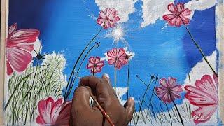 Acrylic painting || Done By sajith ks Malayalam Art Channel