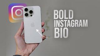 How to Bold Text in Instagram Bio (tutorial)