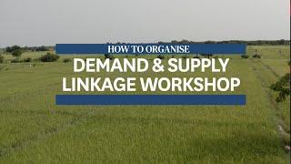 How to organize demand and supply linkage workshop | IWMI