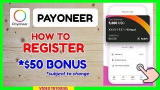 Payoneer Register: How to Register to Payoneer - Get $50 USD FREE Bonus