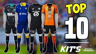 TOP 10 KITS IN PES 2021 MOBILE | TOP HIDDEN KITS