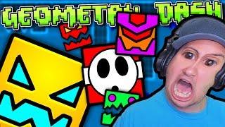 WHY IS THIS GAME SOOOOOO HARD?! | Geometry Dash Gameplay Part 1 (iOS/Android/Steam)