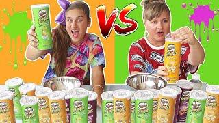 NÃO ESCOLHA A BATATA PRINGLES ERRADA DE SLIME - DON'T CHOOSE THE WRONG PRINGLES SLIME CHALLENGE