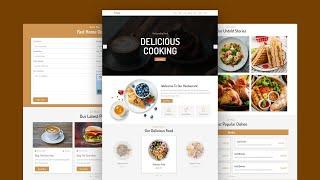 Create A Responsive Food / Restaurant Website Design Using HTML / CSS / JAVASCRIPT - From Scratch