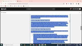 How to Create Privacy policy pages in shopify