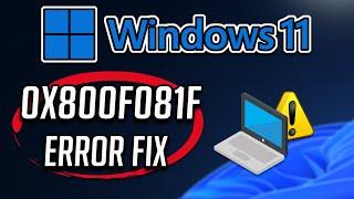 How to Fix .Net Framework 3.5 Error 0x800f081f in Windows 11/10 - [2025]