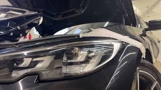 Замена фар Led (базовые ячмени) на Led Adaptive (слезки) BMW G20