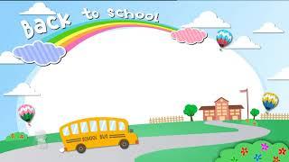 Back To School - Border Background Loop Seamless - Free to Use - No Copyright