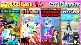 youtubers Pro player vs intense Fight Pubg Lite || GodTusharOP,GodAdYt,Godharshityt,LouWanGaming,