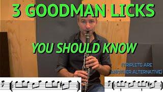 3 Benny Goodman Licks You Should Know!