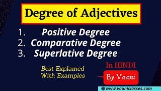 Degree of Adjectives | Degree of Adjective Rules | Positive, Comparative & Superlative Degrees