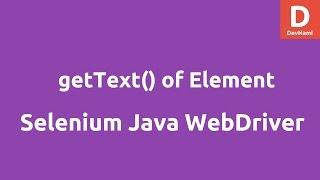 Selenium Java getText( ) retrieve elements Text