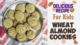 Healthy Wheat Almond Cookies for babies and kids #kkv