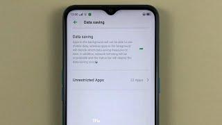 Data saving mode on OPPO A31 Android 9