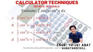 Calculator Techniques in Integrals (Definite) | Engr. Yu Jei Abat | #AbatAndChill