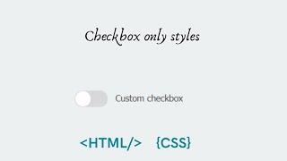 CSS Custom Checkbox Design