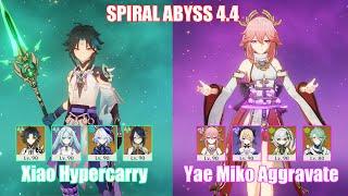 C0 Xiao Xianyun Hypercarry & C0 Yae Miko Aggravate | Spiral Abyss 4.4 | Genshin Impact