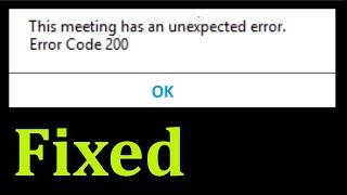 Fix ZOOM Cloud Meeting - This Meeting Has An Unexpected Error. (Error Code - 200) || Android & Ios