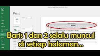 Cetak baris berulang di setiap halaman Ms Excel, Row to repeat