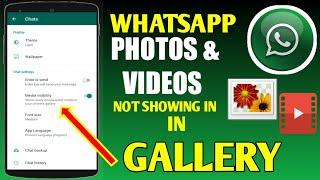 WhatsApp Photo Video Gallery Me save Nahi Ho Rahi | WhatsApp Photos Videos Not Showing Gallery Fix