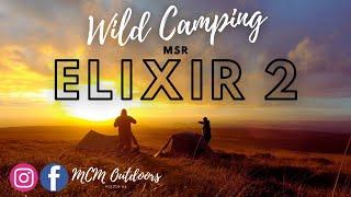 UK Moorland Wild Camping in the MSR Elixir 2 Tent in wind, rain and sun !