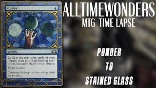 MTG Altered Art - Ponder - Stained Glass by AllTimeWonders