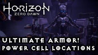 Horizon Zero Dawn - Best Armor: Shield Weave! Near Invincibility! Power Cell locations