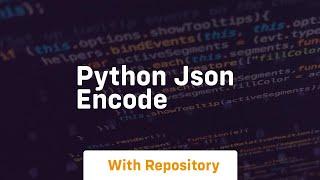 python json encode